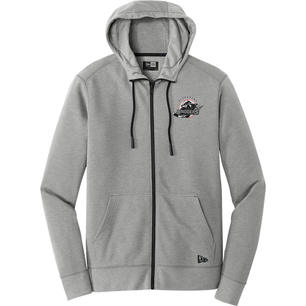 Allegheny Badgers New Era Tri-Blend Fleece Full-Zip Hoodie